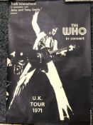 A vintage poster 'The Who in concert, UK tour 1971'.