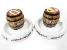 Two Guinness advertising ash trays.