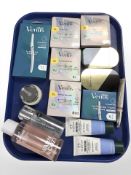 A group of new retail stock items including face care and skin care items,