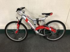 An Apollo full suspension mountain bike.