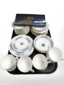 Approximately forty four pieces of Coalport Revelry tea china and matching cake slice, in box.