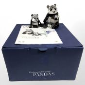 A Swarovski Collector's Society figure, Endangered Wildlife Pandas,