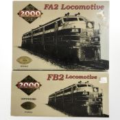 A Proto 2000 series FB2 locomotive and FA2 locomotive HO scale.