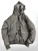 A Canada Goose black fusion coat, size XL.