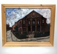 Ken Stewart : Wesleyan Chapel, St John's Terrace, Jarrow, oil on paper, 50 cm x 40 cm.