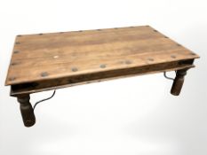 A Mexican pine low table,