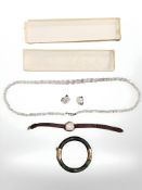 A vintage 9ct gold gent's Rotary wristwatch on brown leather strap,