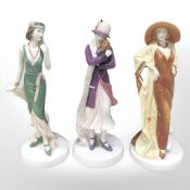 Three Royal Doulton Pretty Lady collection figures - 'Julia', 'Philippa' and 'Eve', all parts boxed.