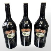 Three bottles of Bailey's Original Irish Cream,