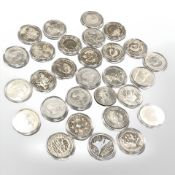 An interesting collection of twenty nine five pound (£5) commemorative coins.