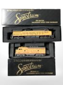 Two Bachmann Spectrum series locomotive engines,