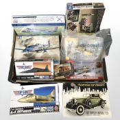 A group of Airfix and other modelling kits.