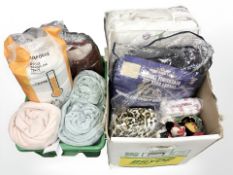 A quantity of new retail stock items including Marks and Spencers fleece throws,