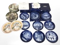 A group of Royal Copenhagen Christmas plates, further Wedgwood collectors plates,