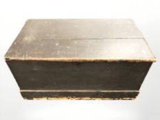 A 19th century pine blanket box,