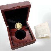 A Royal Mint The Royal Tudor Beasts Seymour Unicorn 2024 1/4oz gold proof coin, with certificate,