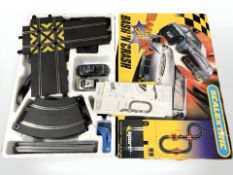 A Scalextric Bash N' Crash racing car set, boxed.