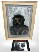 Ken Stewart : Portrait of a bearded gentleman, oil on board, 24 cm x 34 cm.