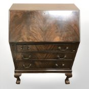 A early 20th century mahogany bureau,