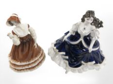 A Coalport figure 'Launa', limited edition 1474, together with a Coalport figure of 'Lynne'.