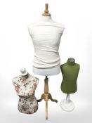 Three mannequin torsos