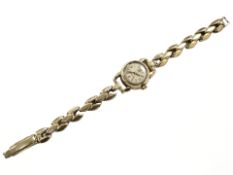 An Omega Ladymatic wristwatch, seventeen jewel movement on 14ct yellow gold bracelet.