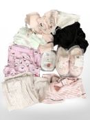 A group of new retail stock clothing including Victoria's Secret lingerie, Hello Kitty pyjamas,