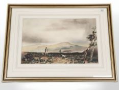 Late Nineteenth Century School : Two Sportsmen Shooting Over Dogs, watercolour, 28 cm x 44 cm,