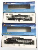 Two Broadway Limited HO gauge locomotive engines to include EMD SD40-2 and GE A6000 SP.