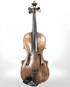 A 19th century violin with two piece 14