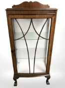 An early 20th century mahogany display cabinet, width 58 cm.