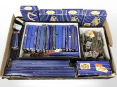 A group of Hornby OO model railway, accessories including level crossings, track and points,