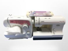 A Brother XL-3520 electric sewing machine and a Pfaff Select 1536 electric sewing machine (with