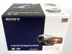 A Sony DCR-DVD405E digital video camera in box.