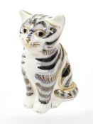 A Royal Crown Derby Grey Kitten paperweight,