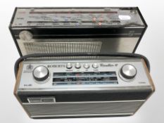 A Philips automatic radio and Roberts Rambler II radio.