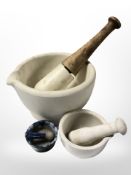 A group of pestles and mortars.