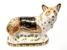 A Royal Crown Derby The Royal Windsor Corgi paperweight, limited edition of 950, with gold stopper,