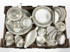 A quantity of Wedgwood Gold Columbia (sage green) tea and dinner wares.