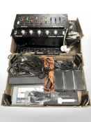 Audio equipment including Logic 4000 computer chaser, Pulsar modulator and Rainbow strobe systems,