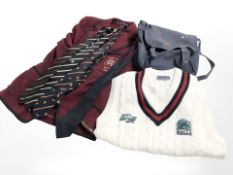 Mid 20th century vintage school blazer, ties,