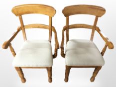A pair of contemporary kitchen armchairs