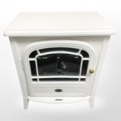 A Dimplex electric heater in the form of a stove, width 51 cm, depth 32 cm, height 60 cm.