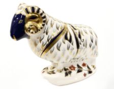 A Royal Crown Derby Ram paperweight,