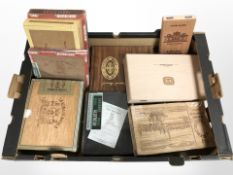 A group of cigar boxes