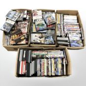 A large quantity of DVDs.