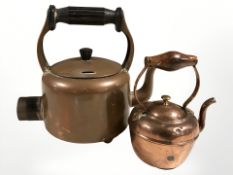 An electric copper kettle and further smaller example.
