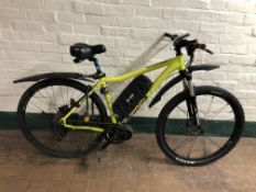 A Bizanco mountain bike with electric power pack.