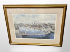 After Tom MacDonald : The Millennium Bridge, colour print, 63 cm x 38 cm, signed.