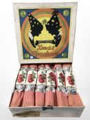 A box of vintage Christmas crackers.